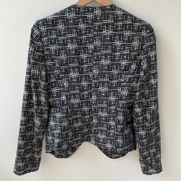 Halogen (Nordstrom) Black and White Open Front Blazer, Women’s Small - Picture 2 of 8